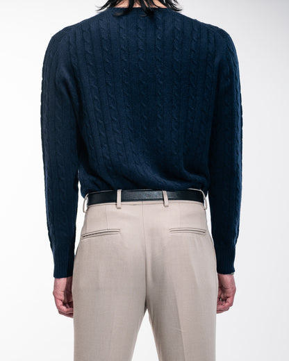 Nocturne Blue Cashmere Crewneck